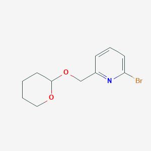 molecular formula C11H14BrNO2 B8391536 6-Bromo-2-[(tetrahydropyran-2-yl)oxymethyl]pyridine 