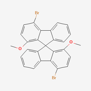 molecular formula C27H18Br2O2 B8391548 4,4'-Dibromo-1,1'-dimethoxy-9,9'-spirobi[fluorene] 