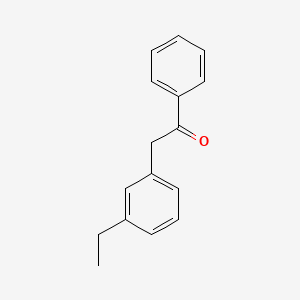molecular formula C16H16O B8391562 2-(3-Ethylphenyl)-1-phenylethanone 