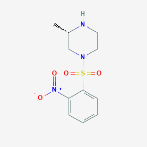 molecular formula C11H15N3O4S B8391580 (2s)-2-Methyl-4-(2-nitrobenzenesulphonyl)piperazine 