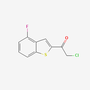 molecular formula C10H6ClFOS B8391589 2-Chloro-1-(4-fluorobenzo[b]thiophen-2-yl)ethan-1-one 