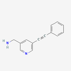 (5-(Phenylethynyl)pyridin-3-yl)methanamine
