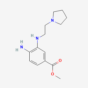 molecular formula C14H21N3O2 B8391611 4-Amino-3-(2-pyrrolidin-1-yl-ethylamino)-benzoic acid methyl ester 