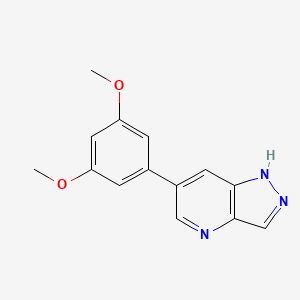 molecular formula C14H13N3O2 B8391627 6-(3,5-dimethoxyphenyl)-1H-pyrazolo[4,3-b]pyridine 