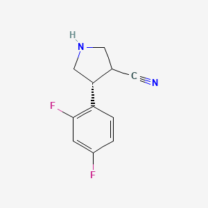 molecular formula C11H10F2N2 B8391632 (4R)-4-(2,4-difluorophenyl)pyrrolidine-3-carbonitrile CAS No. 1002728-74-6