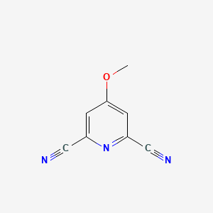 molecular formula C8H5N3O B8391640 2,6-Dicyano-4-methoxypyridine 