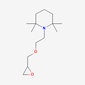 molecular formula C14H27NO2 B8391657 2,2,6,6-Tetramethyl-1-{2-[(oxiran-2-yl)methoxy]ethyl}piperidine CAS No. 89162-25-4