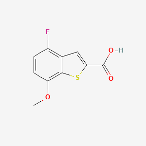 molecular formula C10H7FO3S B8391682 4-Fluoro-7-methoxy-1-benzothiophene-2-carboxylic acid 