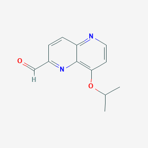 molecular formula C12H12N2O2 B8391690 8-Isopropoxy-[1,5]naphthyridine-2-carbaldehyde 