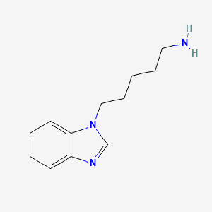 molecular formula C12H17N3 B8391696 1H-benzimidazole-1-pentanamine 