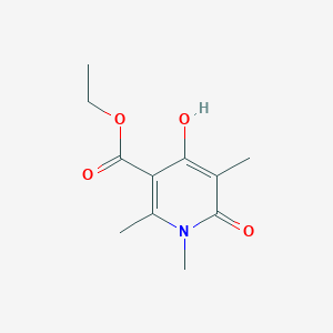 molecular formula C11H15NO4 B8391720 Ethyl 4-hydroxy-1,2,5-trimethyl-6-oxo-1,6-dihydropyridine-3-carboxylate 