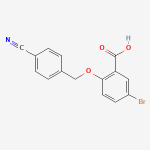 5-Bromo-2-{[(4-cyanophenyl)methyl]oxy}benzoic acid