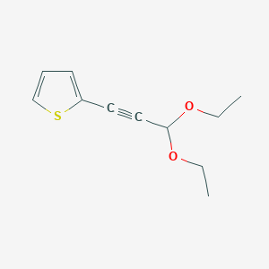molecular formula C11H14O2S B8391746 2-(3,3-Diethoxy-prop-1-ynyl)-thiophene 