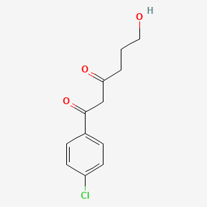 molecular formula C12H13ClO3 B8391764 1-(4-Chlorophenyl)-6-hydroxyhexan-1,3-dione 