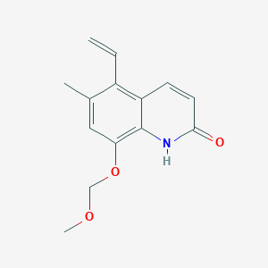 molecular formula C14H15NO3 B8391790 8-Methoxymethoxy-6-methyl-5-vinyl-1H-quinolin-2-one 