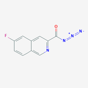 molecular formula C10H5FN4O B8391829 6-Fluoro-isoquinoline-3-carbonyl azide 