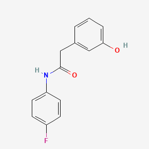 molecular formula C14H12FNO2 B8391838 N-(4-Fluorophenyl)-2-(3-hydroxyphenyl)acetamide 