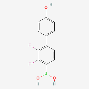 molecular formula C12H9BF2O3 B8391857 4'-Hydroxy-2,3-difluorobiphenyl-4-boronic acid 