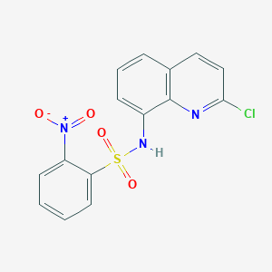 molecular formula C15H10ClN3O4S B8391890 N-(2-Chloro-quinolin-8-yl)-2-nitro-benzenesulfonamide 