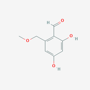 molecular formula C9H10O4 B8391915 2,4-Dihydroxy-6-methoxymethyl-benzaldehyde 