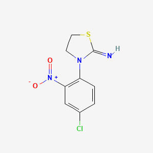 molecular formula C9H8ClN3O2S B8391919 2-Imino-3-(4'-chloro-2-nitrophenyl)-thiazolidine 