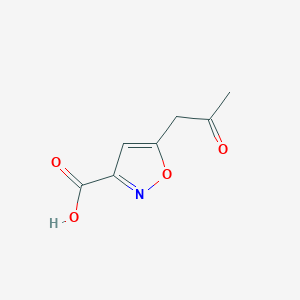 molecular formula C7H7NO4 B8391982 5-(2-Oxopropyl)isoxazole-3-carboxylic acid 