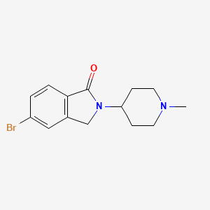 molecular formula C14H17BrN2O B8391990 5-Bromo-2-(1-methylpiperidin-4-yl)isoindolin-1-one 