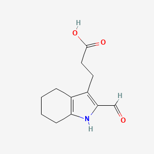 molecular formula C12H15NO3 B8392014 3-(2-formyl-4,5,6,7-tetrahydro-1H-indol-3-yl)propionic acid 