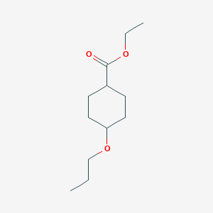 molecular formula C12H22O3 B8392030 trans-Ethyl 4-(propyloxy)cyclohexanecarboxylate 
