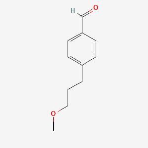molecular formula C11H14O2 B8392100 4-(3-Methoxypropyl)benzaldehyde 