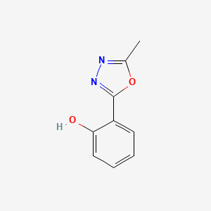 molecular formula C9H8N2O2 B8392124 2-(5-Methyl-1,3,4-oxadiazol-2-yl)phenol 