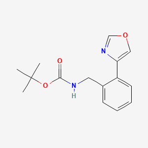 molecular formula C15H18N2O3 B8392144 N-Boc-1-[2-(4-oxazolyl)phenyl]methanamine 