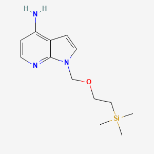 molecular formula C13H21N3OSi B8392178 4-Amino-1-[2-(trimethylsilyl)ethoxymethyl]pyrrolo[2,3-b]pyridine CAS No. 361370-28-7