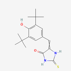 molecular formula C18H24N2O2S B8392210 5-[[3,5-Bis(1,1-dimethylethyl)-4-hydroxyphenyl]methylene]-2-thioxo-4-imidazolidinone 