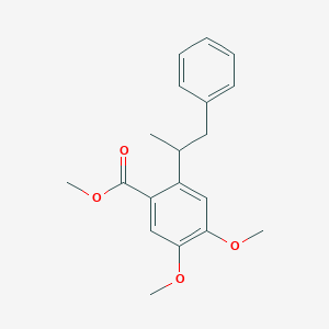 molecular formula C19H22O4 B8392214 4,5-Dimethoxy-2-(1-methyl-2-phenyl-ethyl)-benzoic acid methyl ester 