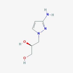 molecular formula C6H11N3O2 B8392221 (S)-3-(3-amino-pyrazol-1-yl)-propane-1,2-diol 