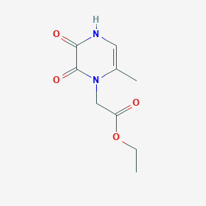 molecular formula C9H12N2O4 B8392233 Ethyl 2-(6-methyl-2,3-dioxo-3,4-dihydropyrazin-1(2H)-yl)acetate 