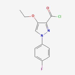 4-Ethoxy-1-(4-fluorophenyl)pyrazole-3-carbonyl chloride