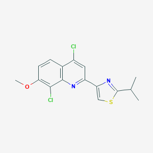 4,8-Dichloro-2-(2-isopropyl-thiazol-4-yl)-7-methoxy-quinoline