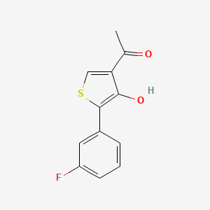 molecular formula C12H9FO2S B8392281 2-(3-Fluorophenyl)-3-hydroxy-4-methylcarbonyl thiophene 