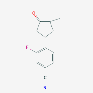 4-(3,3-Dimethyl-4-oxo-cyclopentyl)-3-fluoro-benzonitrile