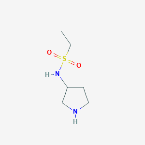 molecular formula C6H14N2O2S B8392310 N-pyrrolidin-3-ylethanesulfonamide 