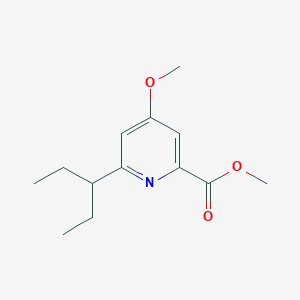 6-(1-Ethyl-propyl)-4-methoxy-pyridine-2-carboxylic acid methyl ester