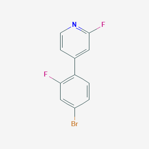 molecular formula C11H6BrF2N B8392317 4-(4-Bromo-2-fluorophenyl)-2-fluoropyridine 