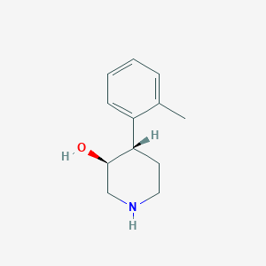 molecular formula C12H17NO B8392327 (3S*,4S*)-4-o-tolyl-piperidin-3-ol 
