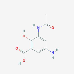 molecular formula C9H10N2O4 B8392335 3-Acetamido-5-aminosalicylic acid 