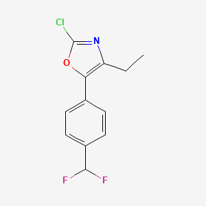 2-Chloro-5-(4-(difluoromethyl)phenyl)-4-ethyloxazole