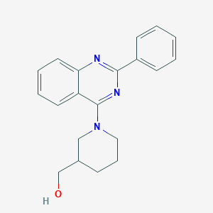 molecular formula C20H21N3O B8392357 1-(2-Phenyl-4-quinazolinyl)-3-piperidinemethanol 
