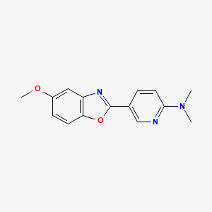 molecular formula C15H15N3O2 B8392364 5-(5-methoxy-1,3-benzoxazol-2-yl)-N,N-dimethylpyridin-2-amine 