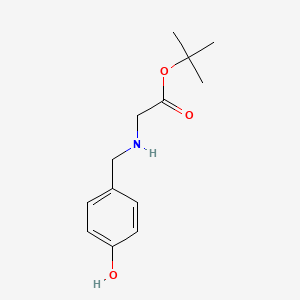 molecular formula C13H19NO3 B8392399 Tert-butyl 2-((4-hydroxybenzyl)amino)acetate 